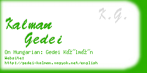 kalman gedei business card